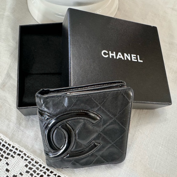 CHANEL Handbags - Chanel Calfskin Quilted Cambon Kisslock Wallet